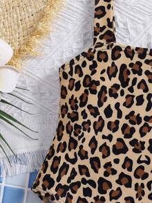 Travachic KIDS Babygirl Cute Black Hollow Floral Spaghetti Strap One-Piece Swimsuit, Summer - Multicolor - View 7