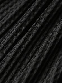 Swim Basics Cubrecosturas de traje de baño de unicolor a juego, diseño de accesorios de moda, primavera/verano - Negro - Ver 6