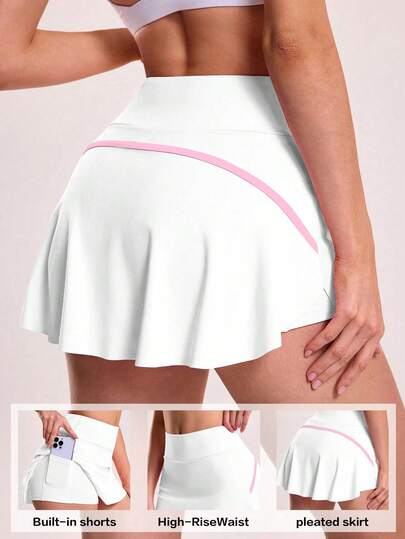 Sovereign Charm Pantalones cortos deportivos de cintura alta con bolsillos de unicolor para mujer