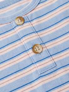 Cozy Pixies 2件套男婴卡通图案纯色圆领无袖连体衣和短裤套装 - 彩色 - 查看 8