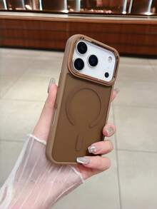Luxury Frosted Magnetic Case - Semi-Transparent Acrylic Shockproof Cover For 17-11 Series, Wireless Charging - Gold - View 10