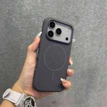 Ốp điện thoại silicon lỏng bóng bẩy sang trọng, tương thích với iPhone 17 Air, 16, 15, 14, 13, 12, 17 Pro Max Plus, kèm vỏ mềm từ tính. - màu xám than - Xem 29