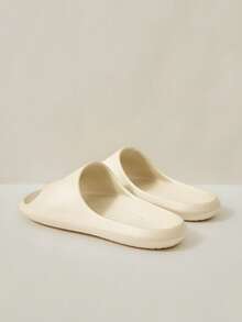 Cuccoo Ladies' New Summer Fashion Plastic Slippers EVA Integrated Injection Molding Process, Non-Slip Lines On The Sole, Waterproof And Quick-Drying, Home Bathroom, Easy To Clean And Not Stuffy For Light Home Wear, Soft-Soled Sandals - Off-white - View 4