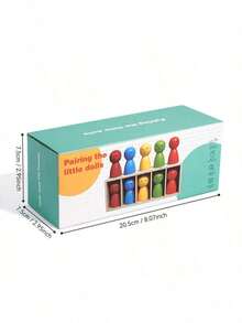 Montessori Color Recognition Wooden Stacking Color Sorting Puzzle Game Educational Toy For Toddlers - Multicolor - View 10
