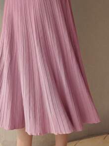 MOTF PREMIUM 纹理修身无肩带连衣裙 - 粉色 - 查看 2