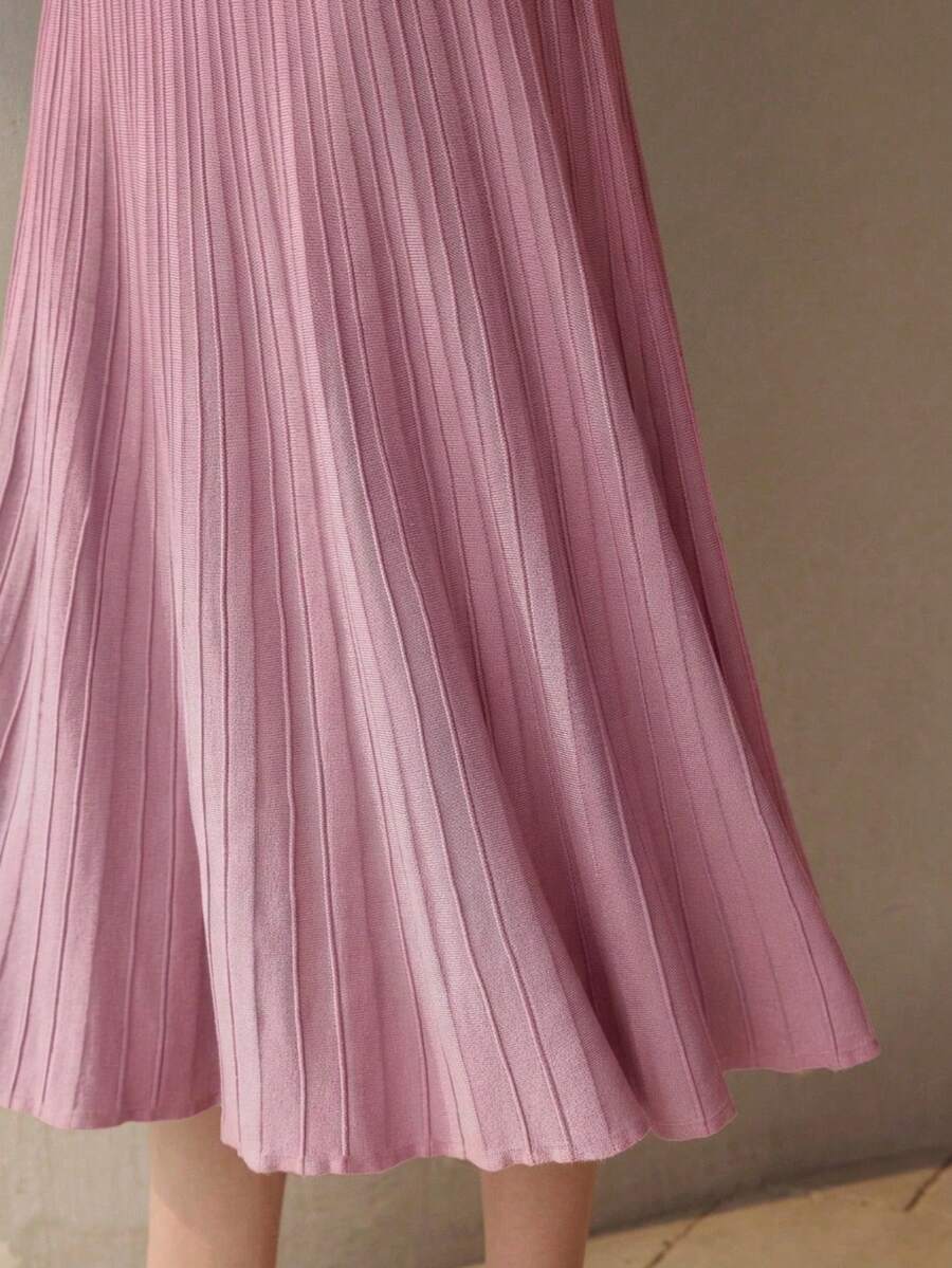 MOTF PREMIUM TEXTURED SLIM FIT STRAPLESS DRESS - Pink - View 2