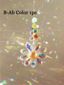 1pc Crystal Rainbow Maker Suncatcher, Indoor & Outdoor Decoration Gift (Multicolored) - Multicolor - View 17