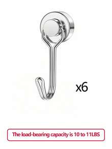 1/4/6/10/20 piezas Ganchos magnéticos giratorios, Ganchos magnéticos adecuados para refrigerador, Ganchos magnéticos de gran resistencia con gancho colgante para cocina, oficina, aula, garaje, crucero - Multicolor - Ver 18