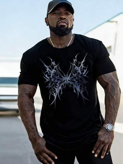 Manfinity Sport Corelite 男士印花短袖休闲健身运动T恤