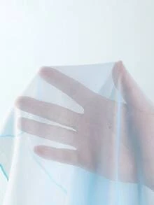 SHEIN 女童碎花两件式泳衣，带网纱裙，适合度假和暑假穿着 - 淺藍色 - 查看 6