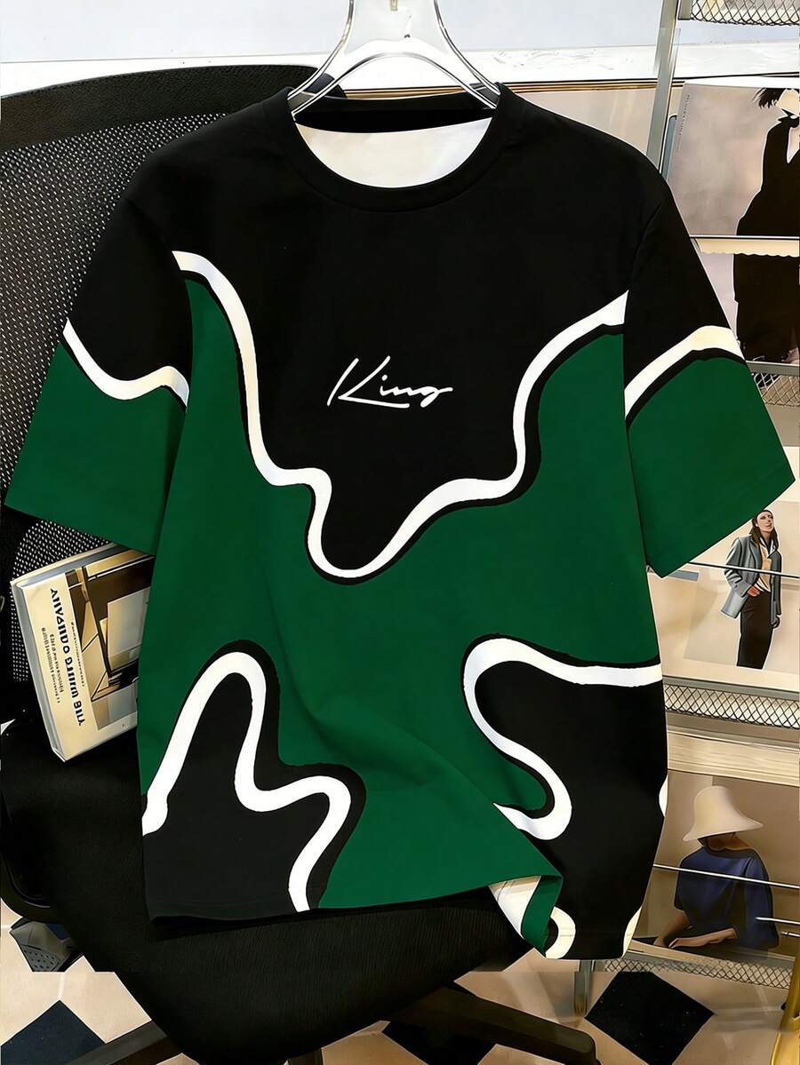 Manfinity Joysei Áo thun nam thời trang mùa hè, họa tiết hình vịt in trên cơ bụng, thích hợp mặc thường ngày. - Nhiều màu - Xem 1