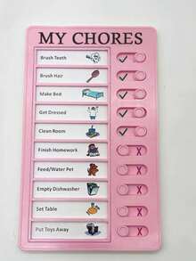 1pc Pink MY CHORES Daily To-Do List Checklist | Task Reminder For Adults & Students | Build Good Habits, Study Plan Tracker | Home Office & School Stationery | Christmas Gift For Boys & Girls (Random Color) - Multicolor - View 11