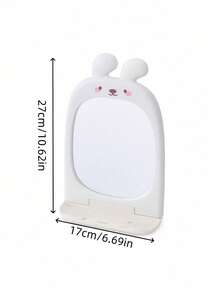1PC Bunny Cartoon Makeup Mirror Suction Wall Bathroom Mirror Dorm High Value Cosmetic Mirror For Girls Women Home Decor - Multicolor - View 8