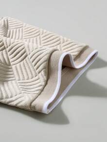 EGENSIO Men's Knitted Jacquard Textured 3-Button Polo Shirt, Formal, Ceremony - Apricot - View 7