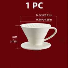 Cirelle Cafetera de goteo de cerámica - Embudo de filtro cónico, cono de preparación manual para barista en casa, regalo de inauguración de casa y navidad - Multicolor - Ver 9