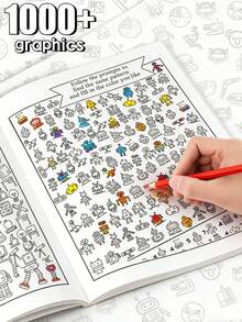 MINKOJA 1000+ Pictures, 32-Page Find And Color Activity Book | Fun Focus And Attention Workbook, Educational Early Learning Tool For Home And School Use, Printed On Paper - Multicolor - View 7