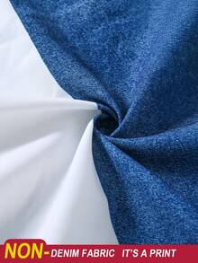 SHEIN 2pcs/Set Young Girl Knit Crew Neck Pleated Casual T-Shirt And Flare Pants Set Easter Strawberry Girls Clothes Summer Clothes Sets Girls  Flare Jeans With Unique Pattern Stylish Blue Bell Bottoms For Kids - Blue - View 9