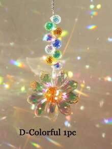 1pc Crystal Rainbow Maker Suncatcher, Indoor & Outdoor Decoration Gift (Multicolored) - Multicolor - View 20