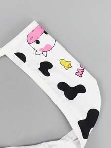 SHEIN 男士性感奶牛印花开裆丁字裤 - 彩色 - 查看 7