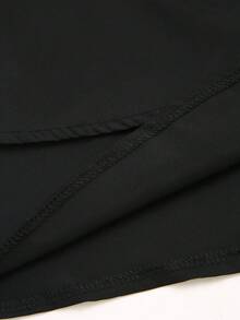 Trelyra Elegantes Damen-Kleid mit Halskrause und Tortendekor - Schwarz - Übersicht 7