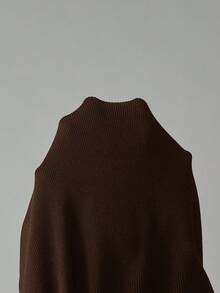 SHEIN 孕妇撞色休闲运动连体裤 - 咖啡棕 - 查看 8