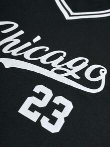 Aesthetic Post Men's Letter Striped V-Neck Tank Top And Shorts Casual Set - Black - View 5