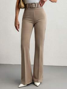 Women Pants - Khaki - View 1