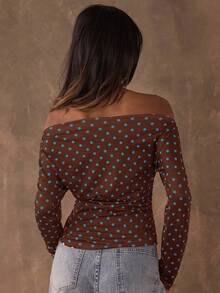 SHEIN BAE Women's T-Shirt For Daily Wear - Mocha Brown - View 2