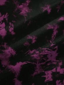 Betty Boop x SHEIN Áo thun nữ cỡ lớn in chữ và ngôi sao, cổ tròn, tay ngắn, kiểu nhuộm tie-dye, phong cách thường ngày. - trắng - Xem 7