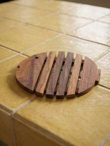 Cirelle Fish-Shaped Wooden Trivet - Handmade Heat Resistant Pad For Dining Table, Creative Non-Slip Table Mat - Multicolor - View 11
