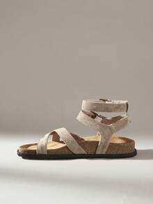Ladies Commuter Fashion Versatile Daily Travel Casual Sandals - Grey - View 3