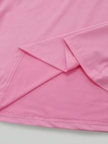 INAWLY Women's Casual Solid Color Short Sleeve T-Shirt, Versatile For Summer - Multicolor - View 5