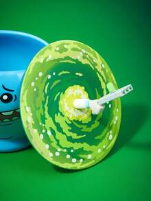 Rick and Morty X SHEIN 4 In Creative Silicone Hot Cup Covers, Dustproof, Suitable For Various Cup Shapes - Green - View 2