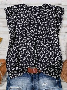 Rusticease 女士休闲度假衬衫，简约设计，适合夏季，碎花女式衬衫 - 彩色 - 查看 2