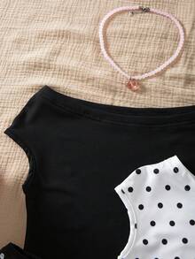 Sparklyn Bộ 3 áo thun nữ ôm sát, trễ vai, nhiều màu sắc, thích hợp cho kỳ nghỉ. - Đen và trắng - Xem 6