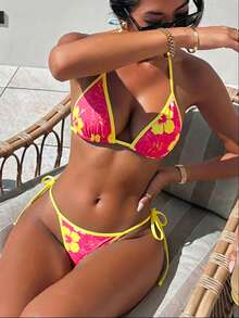 Swim Mod 女士休闲度假沙滩两件式比基尼泳衣 - 彩色 - 查看 1