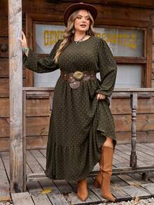 SHEIN CURVE+ 曲线尺码 US22 音乐节、海滨度假、波西米亚风印花休闲时尚长袖大码连衣裙，适合女性，秋季连衣裙，复古风格女士婚礼宾客连衣裙，女士夜间外出连衣裙，女士返校节连衣裙，女士秋季服装，女士派对连衣裙，节日连衣裙，碎花连衣裙，女士秋季碎花连衣裙，长袖碎花连衣裙，田园风格连衣裙，收腰中长连衣裙，A字连衣裙，万圣节连衣裙，女士秋季服装 - 彩色 - 查看 7