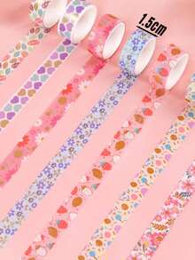 New 60 Roll Hot Stamping And Paper Tape Set For Hand Account Book, Retro DIY Hand Account Material Decoration Sticker Gift Box, Cute Hand Account Book For Girls, Birthday Gift For Girls, Commemorative Gift - color - View 8