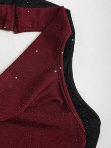 Sweetra Áo tank top nữ màu trơn, kiểu cổ yếm, lưng trần, dáng suông, thời trang thường ngày. - Nhiều màu - Xem 8