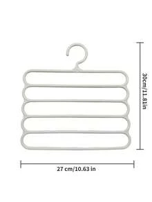 Pants Rack, Home Pants Rack Wardrobe, Built-In Multi-Layer Non Slip Seamless Shelves, Multifunctional Scarf Storage Rack, Multifunctional Pants Rack, Scarf Tie Rack, Home Pants Rack, Dressing Room, Bedroom Wardrobe, Dressing Room Storage Room, Storage Cabinet, Clothing Storage Room, Wardrobe Organizing Storage Room, University Dormitory, Space Saving, Back To School Supplies. - White - View 9