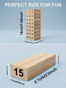 MINKOJA Numbered Wooden Rolling Tower Game, Containing Dice, Helps With Number Symbol Recognition And Mathematics Learning, Promotes Balance Training And Creative Construction. - Building block toy - View 4