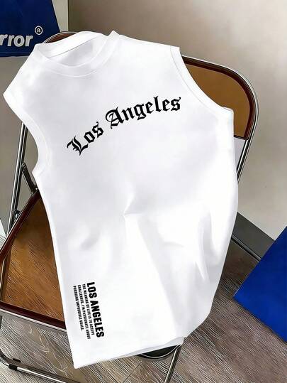 Manfinity Dauomo Plus Size Men's Casual Printed Sleeveless Tank Top