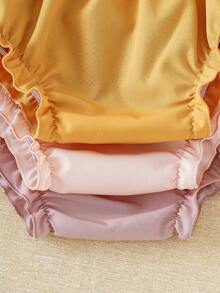 SHEIN Souflis 3件套男婴休闲可爱百搭短裤套装 - 彩色 - 查看 4