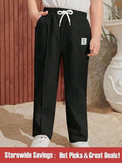 SHEIN Tween Boys' Casual Pants Chic Autumn/Winter
