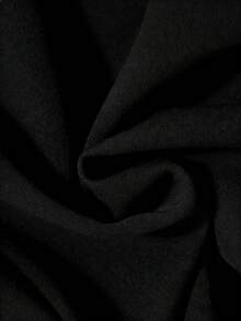 Modelyn Plus Size Women's Solid Color Notched Collar Long Sleeve Jacket And Skirt Casual Commuter Suit Set - Black - View 6