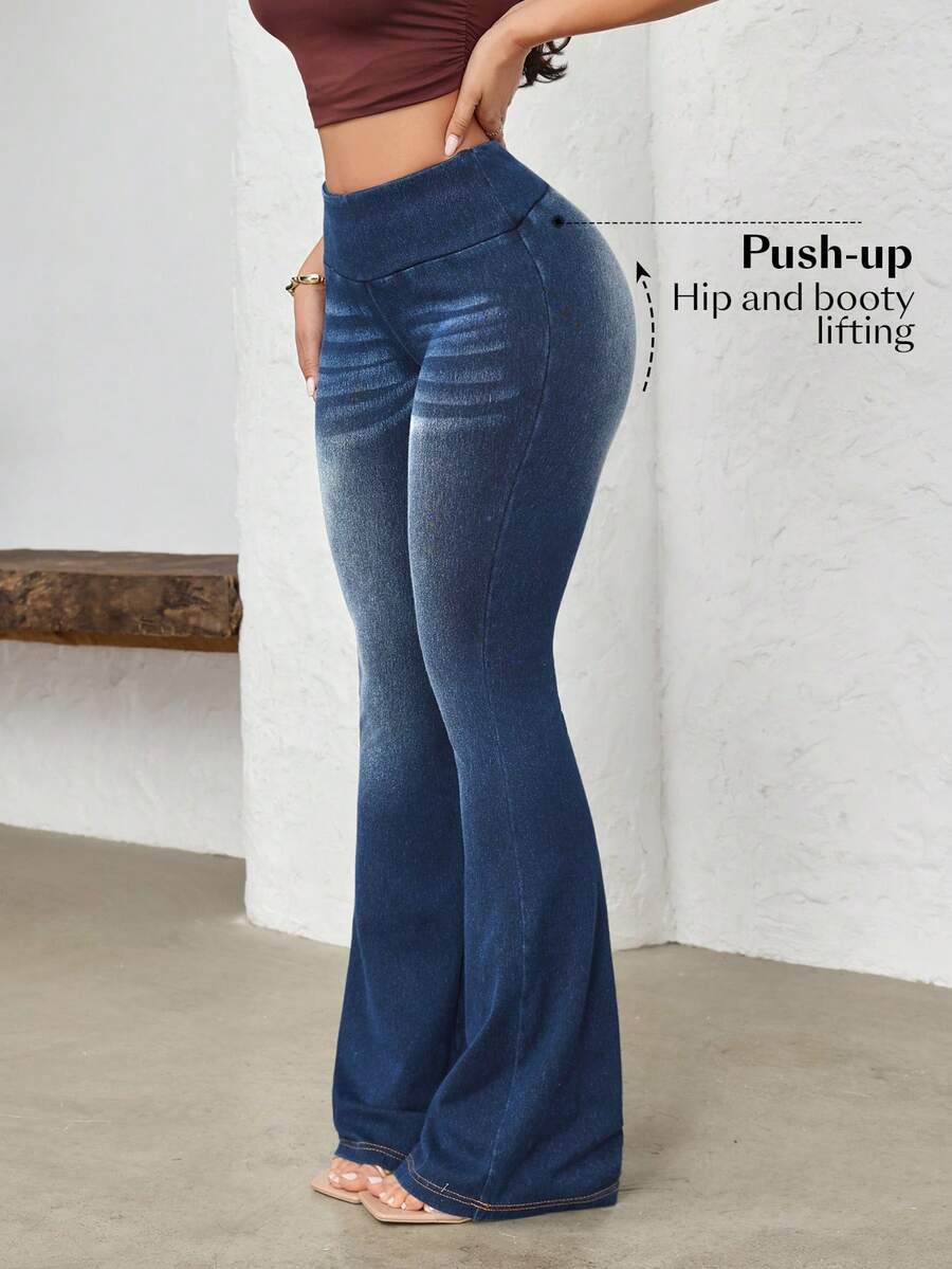Flexra Women's High Stretch Slim Fit Comfortable Breathable Casual Jeans - Blue - View 1