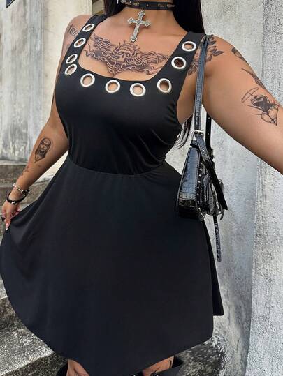 Whyspr Sleeveless Eyelet Strap Dress, Spring/Summer