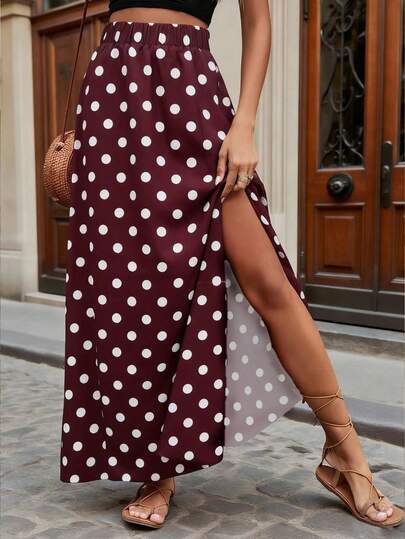 Pariaura 女士高腰豹纹侧开衩度假长裙沙滩装