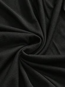 ROMWE Sexy Asymmetrical Shoulder Knit Mini Dress - Multicolor - View 3