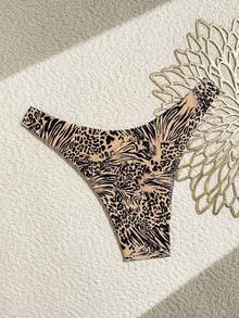 Swim Vcay Women's Summer Beach Leopard & Zebra Print Bikini Bottom - Multicolor - View 2